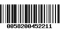 Código de Barras 0058200452211