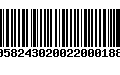 Código de Barras 00582430200220001889