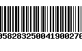 Código de Barras 00582832500419002708