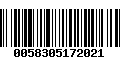 Código de Barras 0058305172021