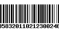 Código de Barras 00583201102123002468