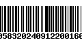 Código de Barras 00583202409122001607