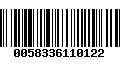 Código de Barras 0058336110122