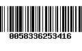 Código de Barras 0058336253416