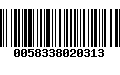 Código de Barras 0058338020313