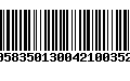 Código de Barras 00583501300421003522