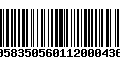 Código de Barras 00583505601120004367