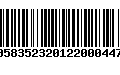 Código de Barras 00583523201220004470