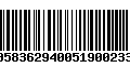 Código de Barras 00583629400519002330