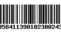 Código de Barras 00584113901023002430