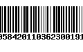 Código de Barras 00584201103623001910