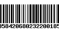 Código de Barras 00584206802322001850