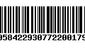 Código de Barras 00584229307722001796