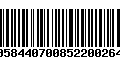 Código de Barras 00584407008522002643