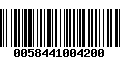 Código de Barras 0058441004200