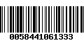 Código de Barras 0058441061333