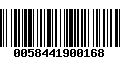 Código de Barras 0058441900168