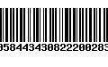 Código de Barras 00584434308222002832