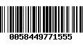 Código de Barras 0058449771555