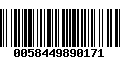 Código de Barras 0058449890171