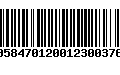 Código de Barras 00584701200123003767