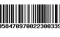 Código de Barras 00584709700223003398