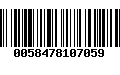 Código de Barras 0058478107059