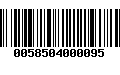 Código de Barras 0058504000095