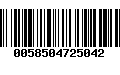 Código de Barras 0058504725042