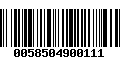 Código de Barras 0058504900111