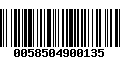 Código de Barras 0058504900135