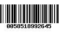 Código de Barras 0058518992645