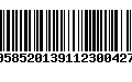 Código de Barras 00585201391123004273