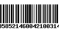 Código de Barras 00585214600421003142