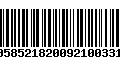 Código de Barras 00585218200921003312