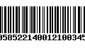 Código de Barras 00585221400121003455