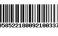 Código de Barras 00585221800921003370