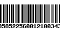 Código de Barras 00585225600121003431