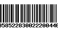 Código de Barras 00585228300222004463