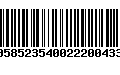 Código de Barras 00585235400222004330