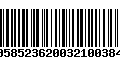 Código de Barras 00585236200321003840