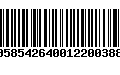 Código de Barras 00585426400122003884