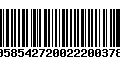 Código de Barras 00585427200222003789