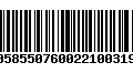 Código de Barras 00585507600221003196