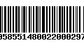 Código de Barras 00585514800220002972