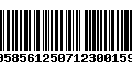 Código de Barras 00585612507123001590