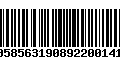 Código de Barras 00585631908922001418