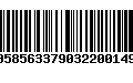 Código de Barras 00585633790322001499