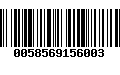 Código de Barras 0058569156003