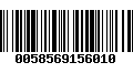 Código de Barras 0058569156010